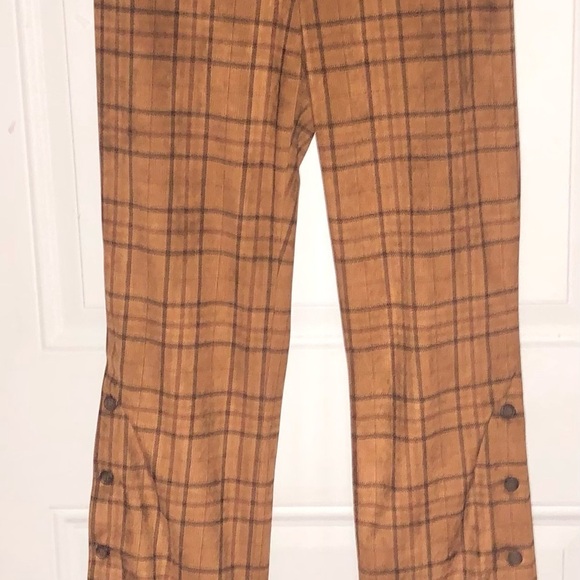 Muse brown plaid pants high waisted boot cut size 2 - Picture 5 of 7